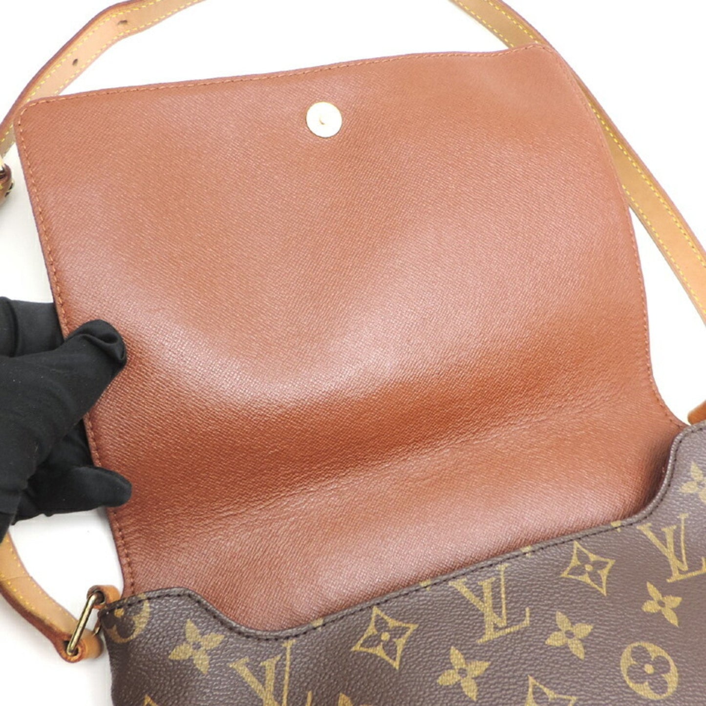 Louis Vuitton Musette Tango Brown Canvas Shoulder Bag