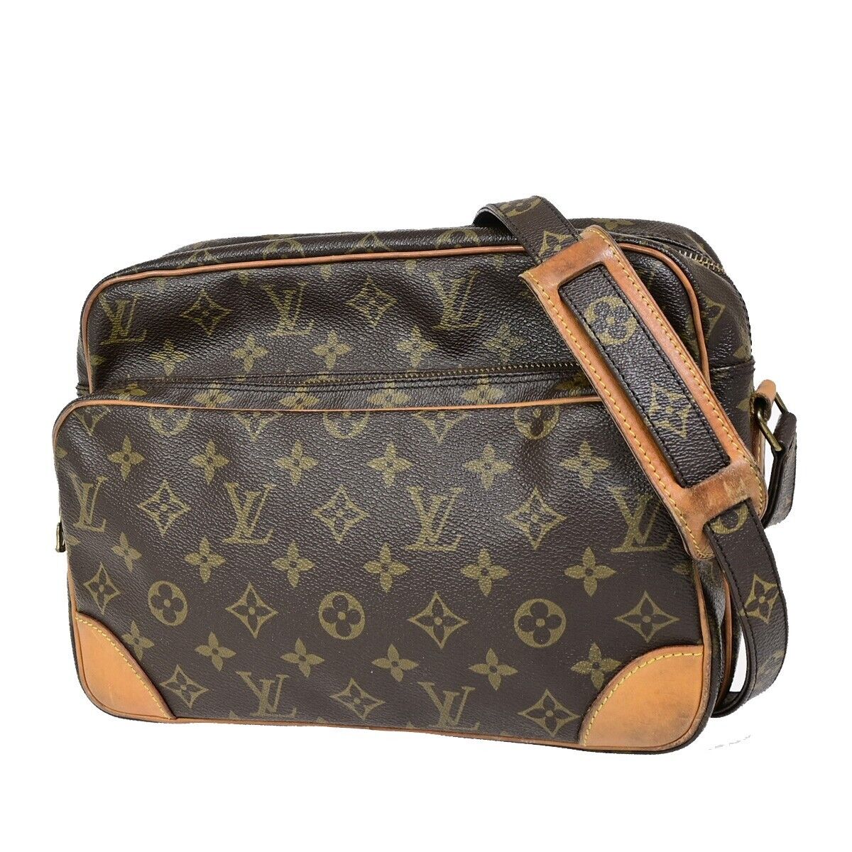 Louis Vuitton Nile Brown Canvas Hand Bag