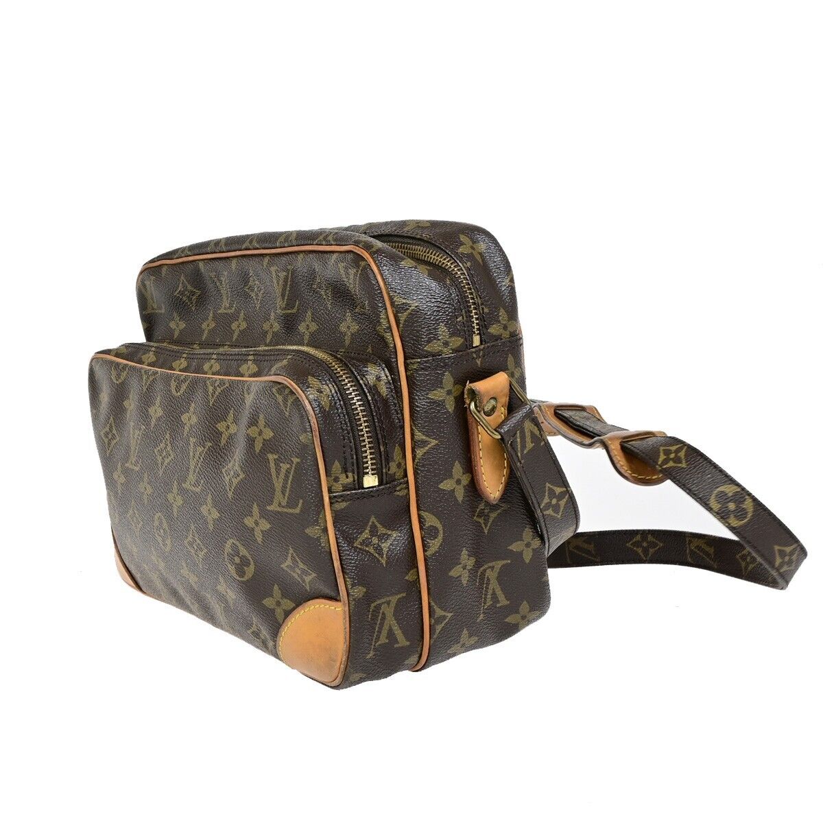 Louis Vuitton Nile Brown Canvas Hand Bag