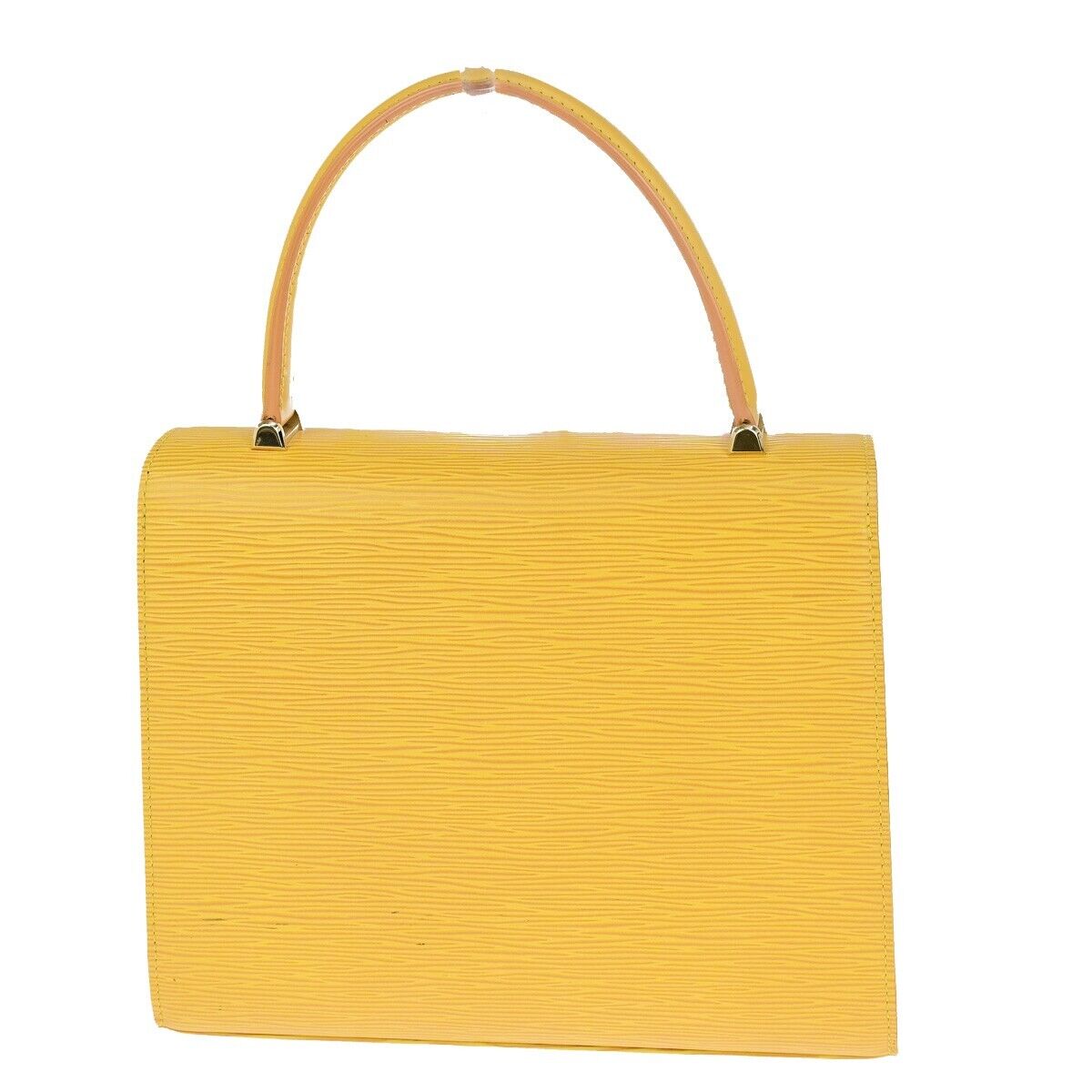 Louis Vuitton Malesherbes Yellow Leather Hand Bag