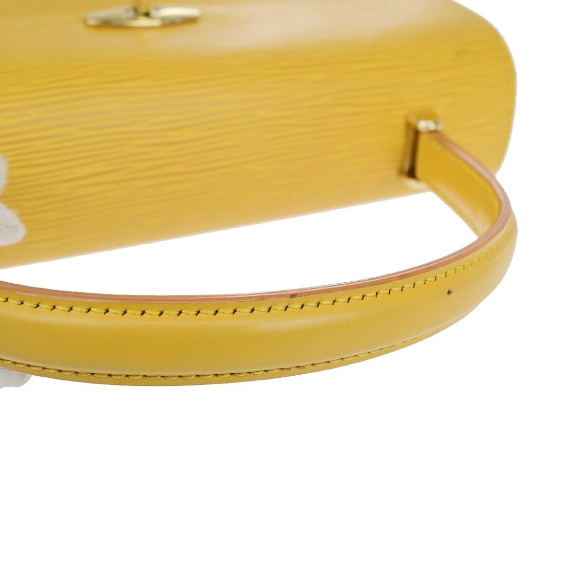 Louis Vuitton Malesherbes Yellow Leather Hand Bag