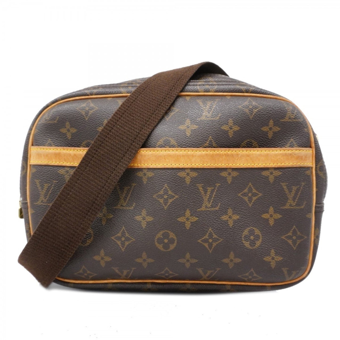 Louis Vuitton Reporter pm Brown Canvas Shoulder Bag