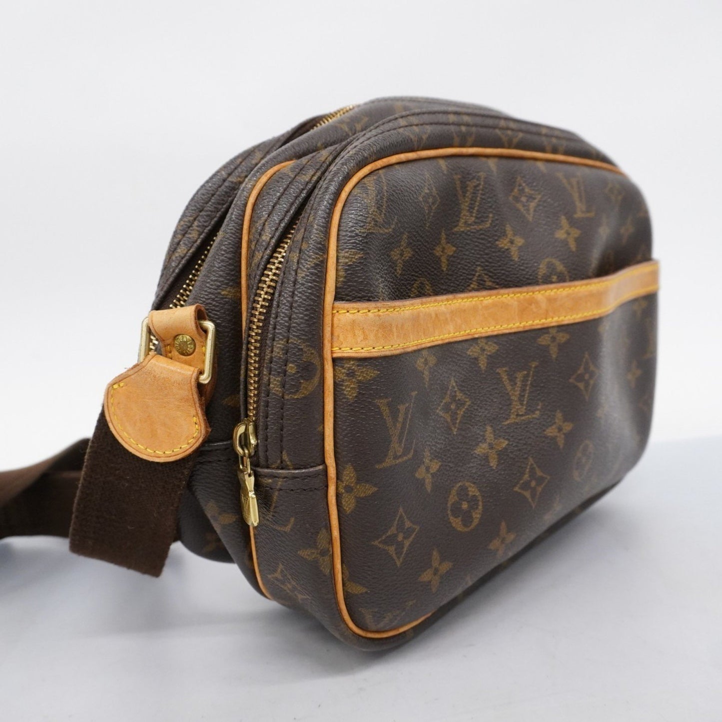 Louis Vuitton Reporter pm Brown Canvas Shoulder Bag