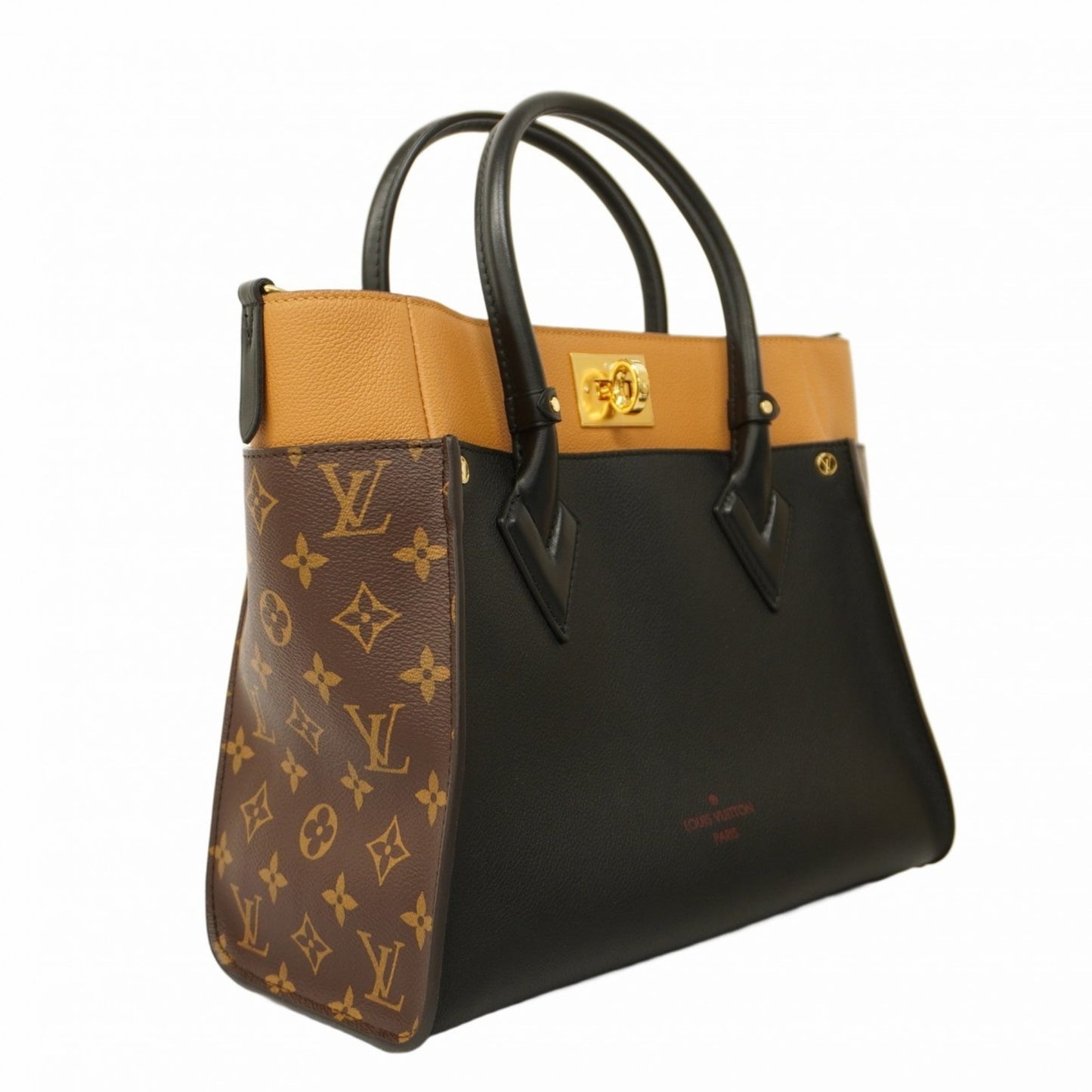 Louis Vuitton On my Side Black Leather Hand Bag