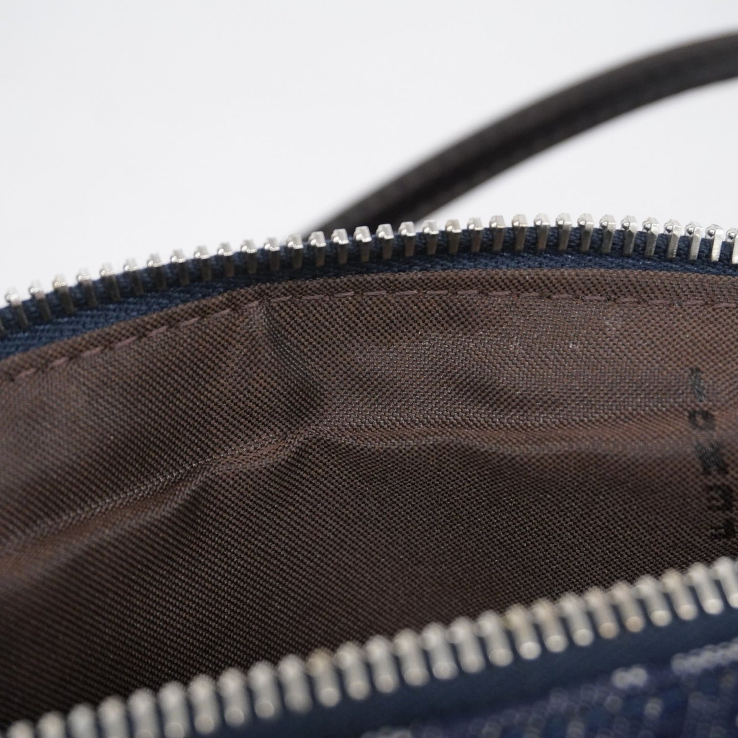 Fendi Navy Canvas Hand Bag