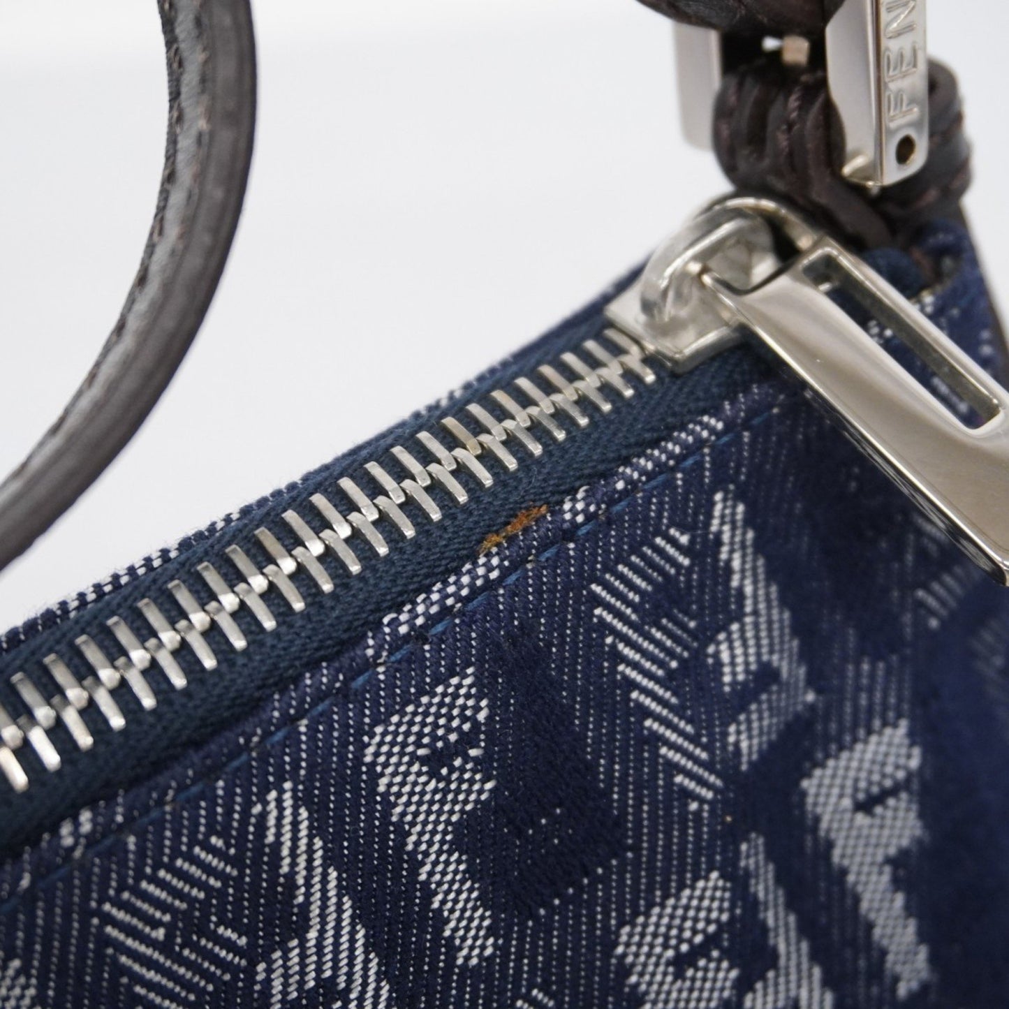 Fendi Navy Canvas Hand Bag