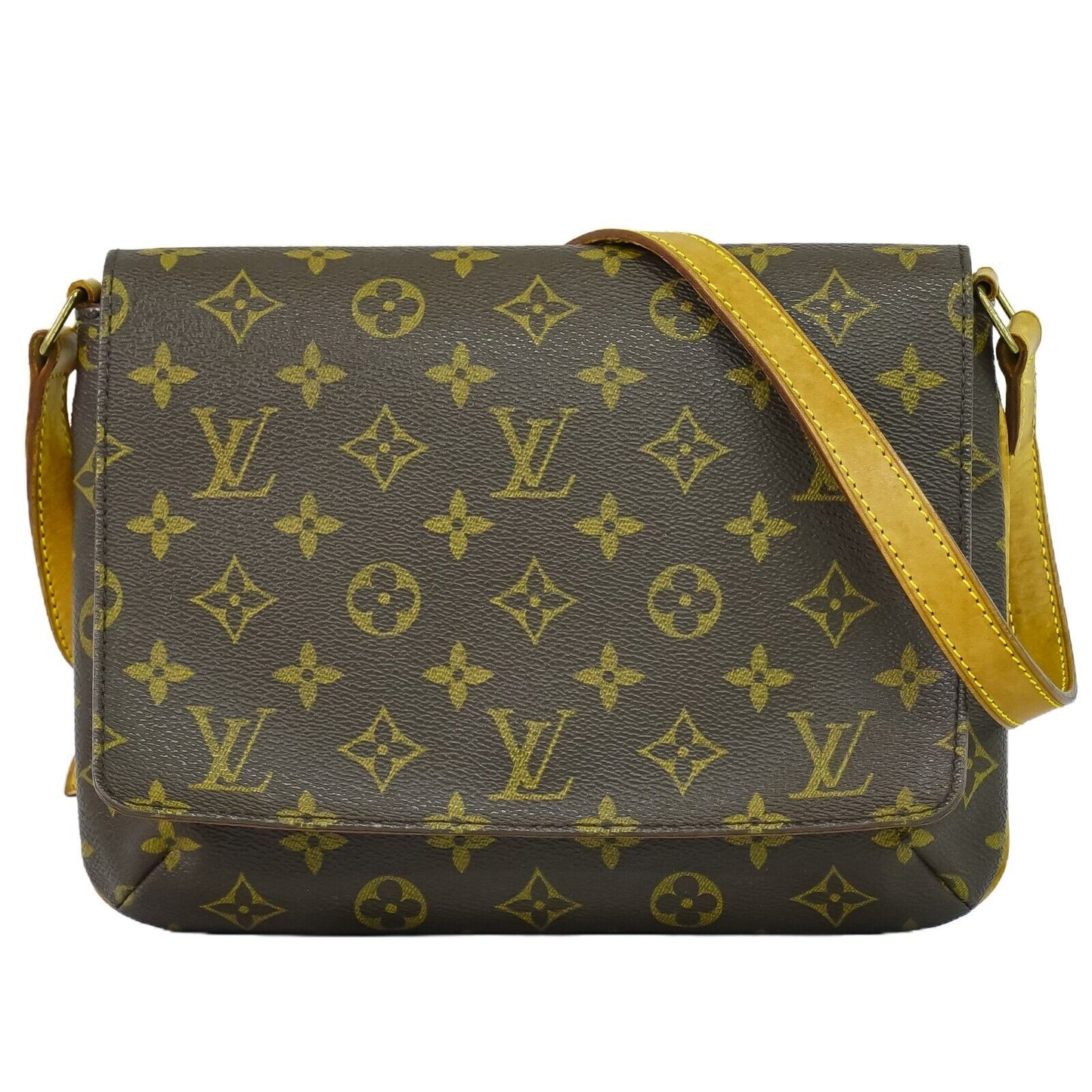 Louis Vuitton Musette Tango Brown Canvas Hand Bag