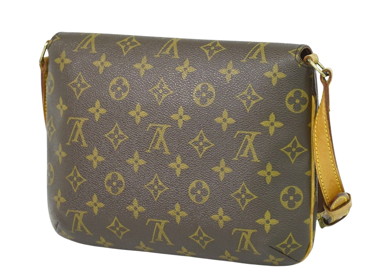 Louis Vuitton Musette Tango Brown Canvas Hand Bag