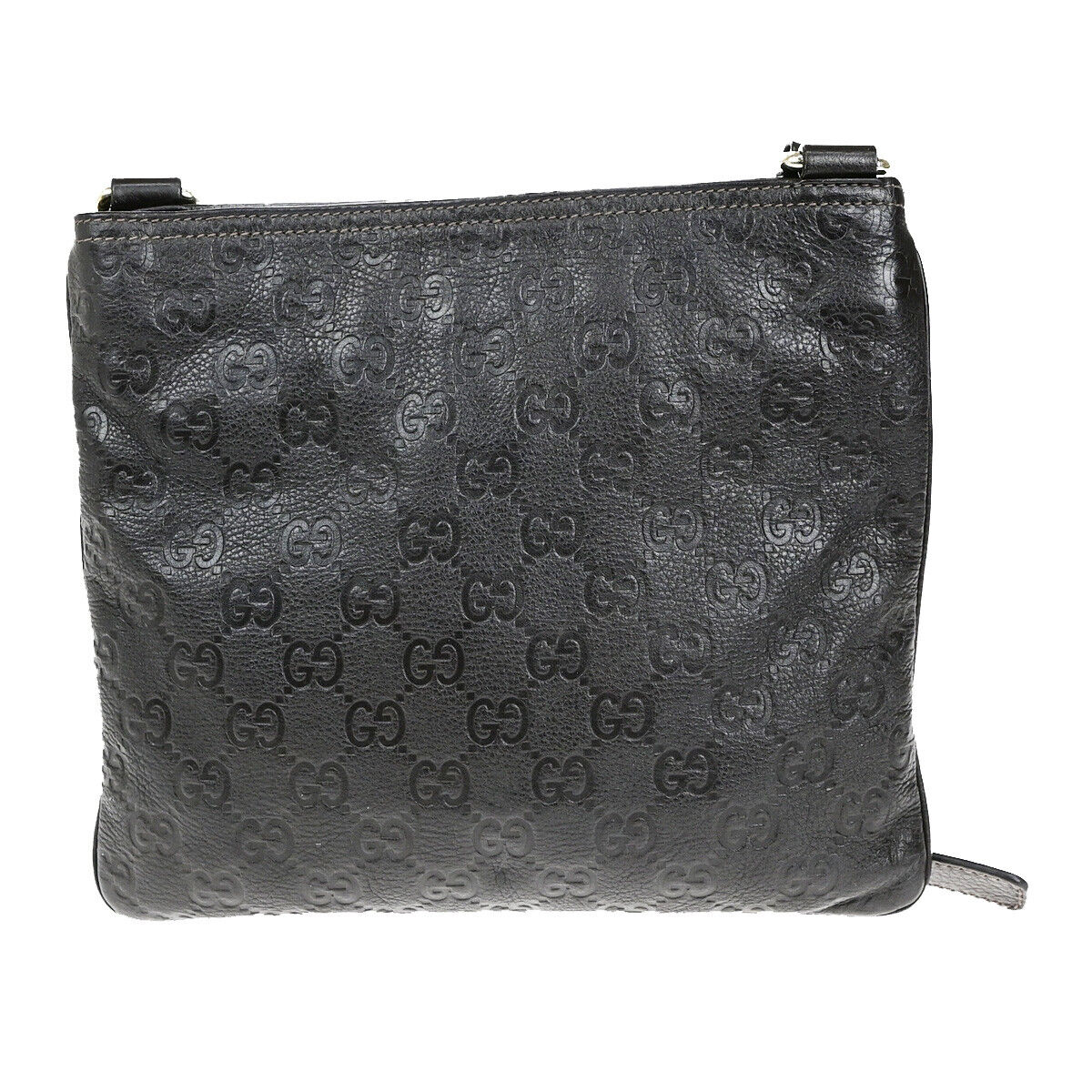 Gucci Guccissima Black Leather Shoulder Bag