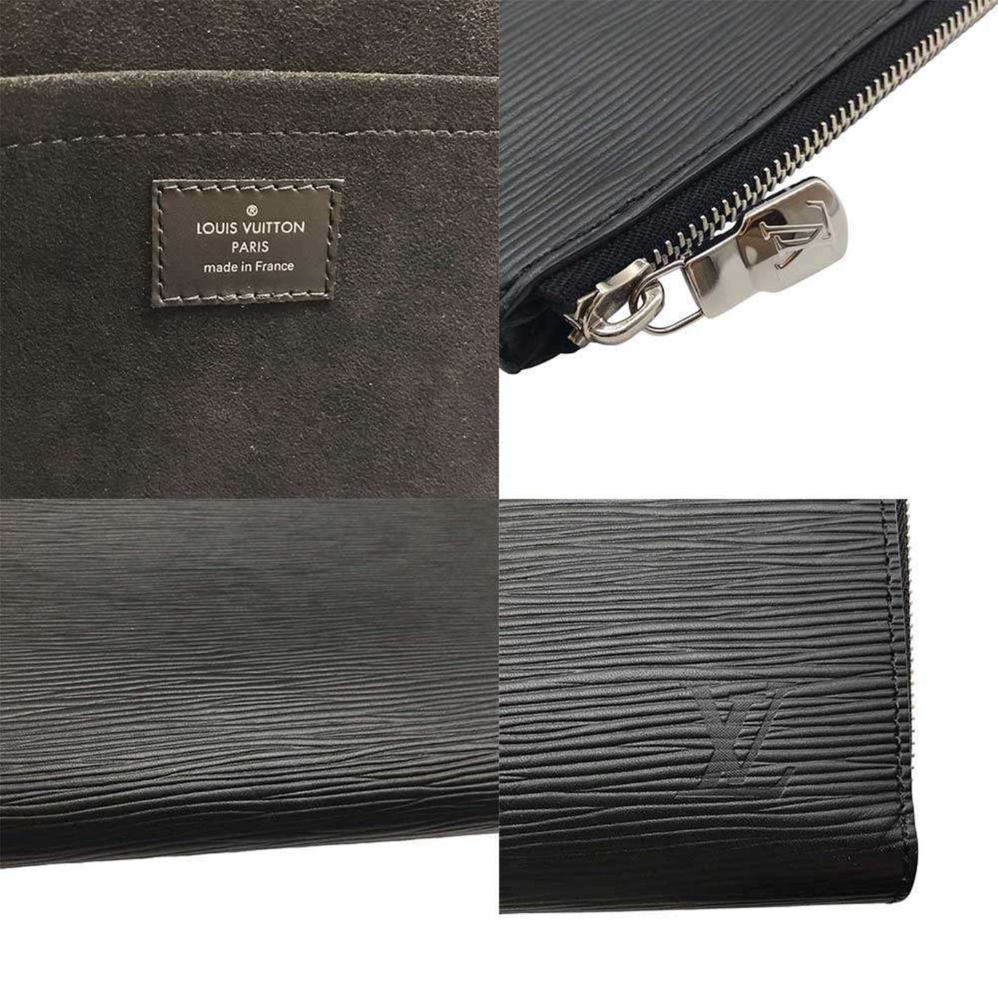 Louis Vuitton Pochette Jour Gm Black Leather Wallet Accessories