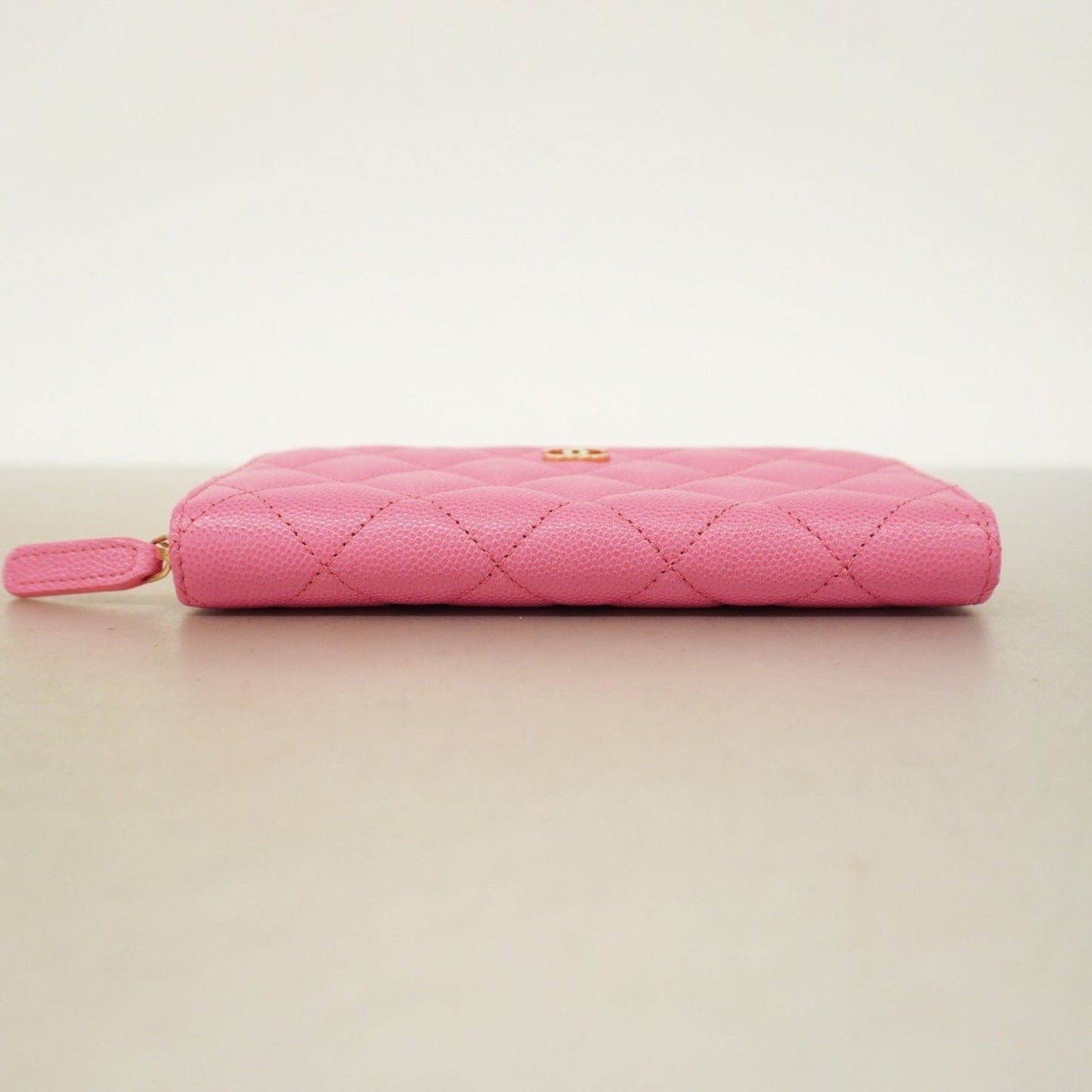 Chanel Pink Leather Wallet Accessories