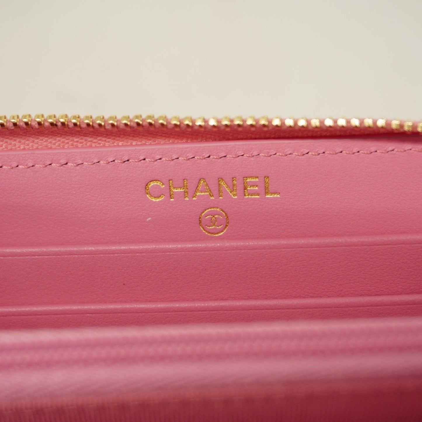 Chanel Pink Leather Wallet Accessories