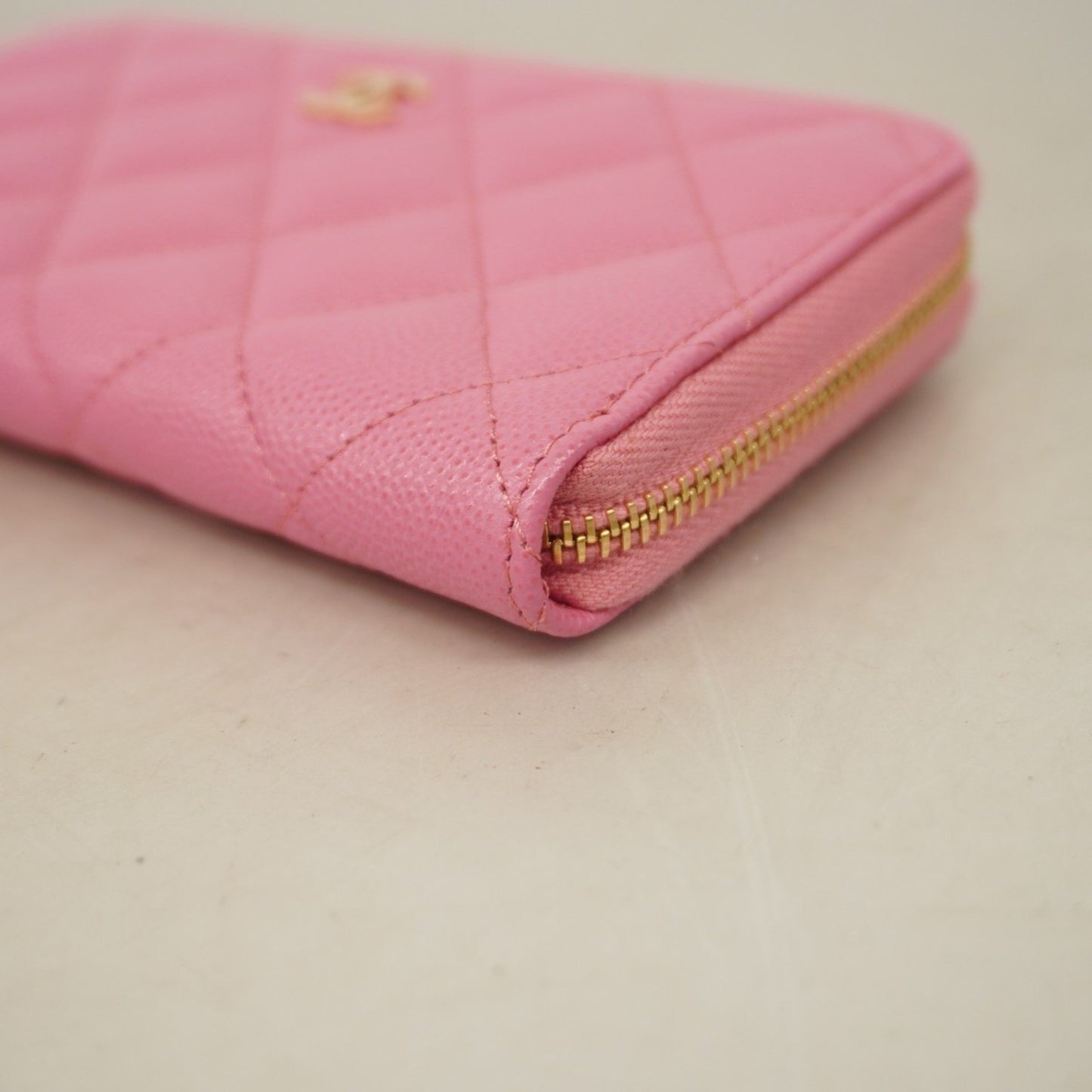 Chanel Pink Leather Wallet Accessories