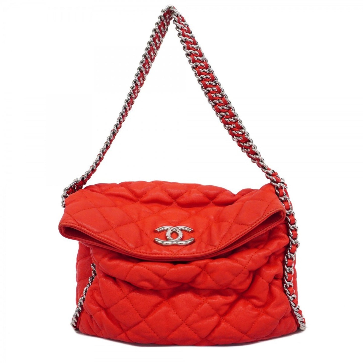 Chanel Timeless Red Leather Shoulder Bag