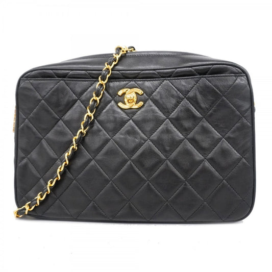 Chanel Camera Black Leather Shoulder Bag