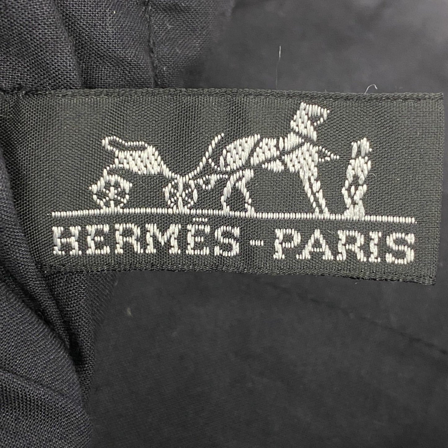 Hermès Ahmedabad Navy Canvas Shoulder Bag