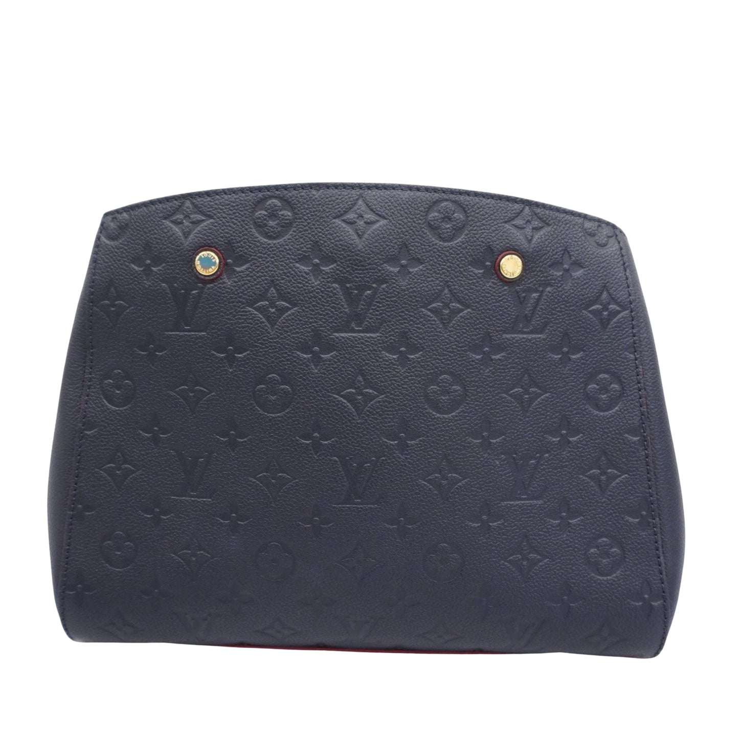 Louis Vuitton Montaigne Navy Leather Hand Bag