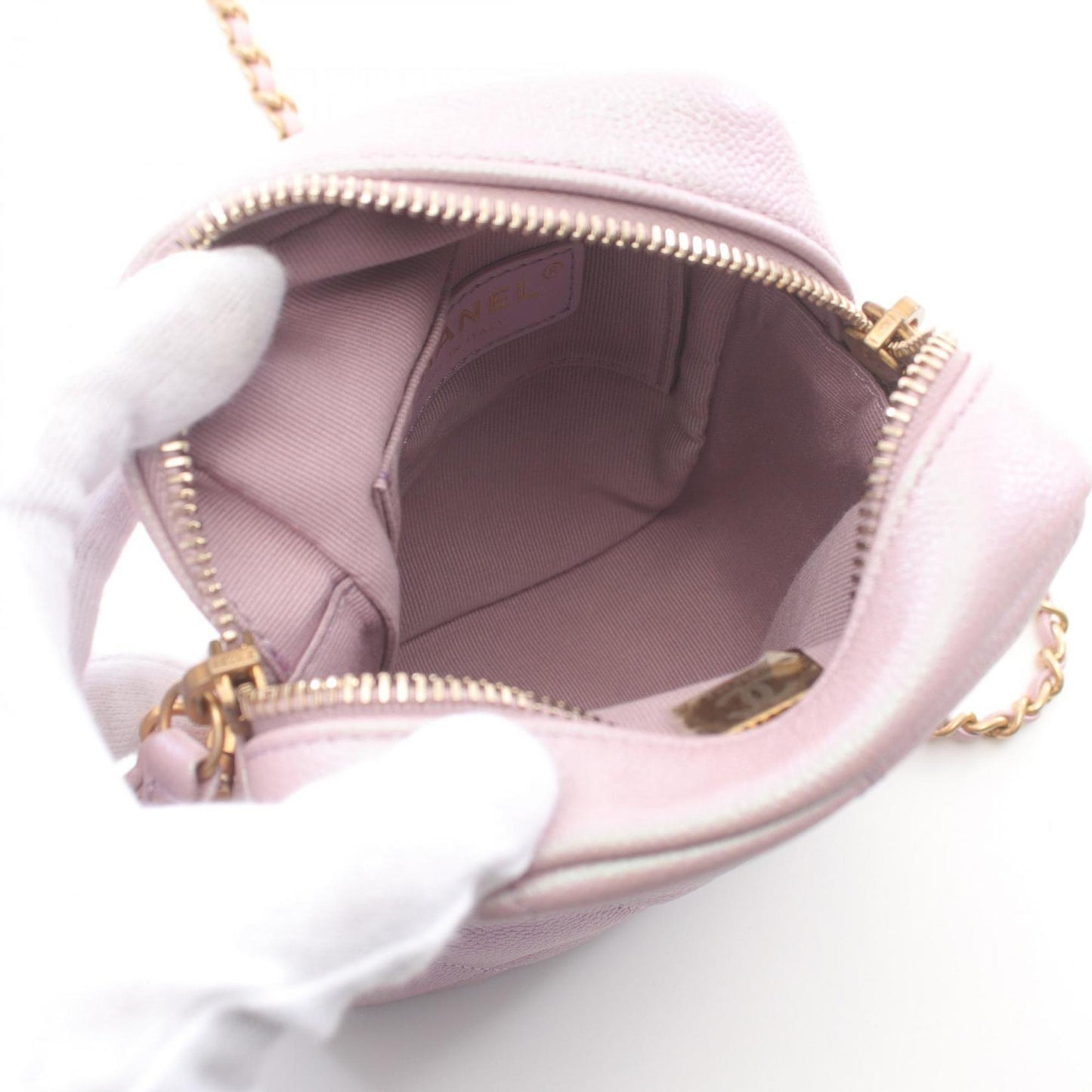 Chanel Pink Leather Shopper Bag