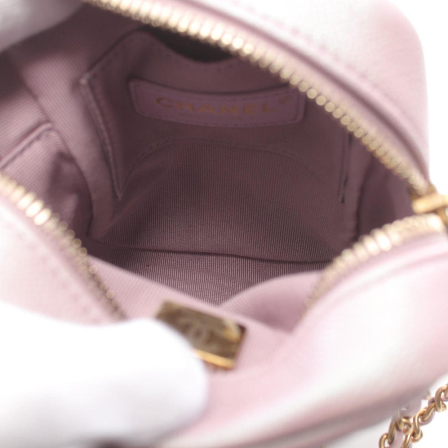 Chanel Pink Leather Shopper Bag