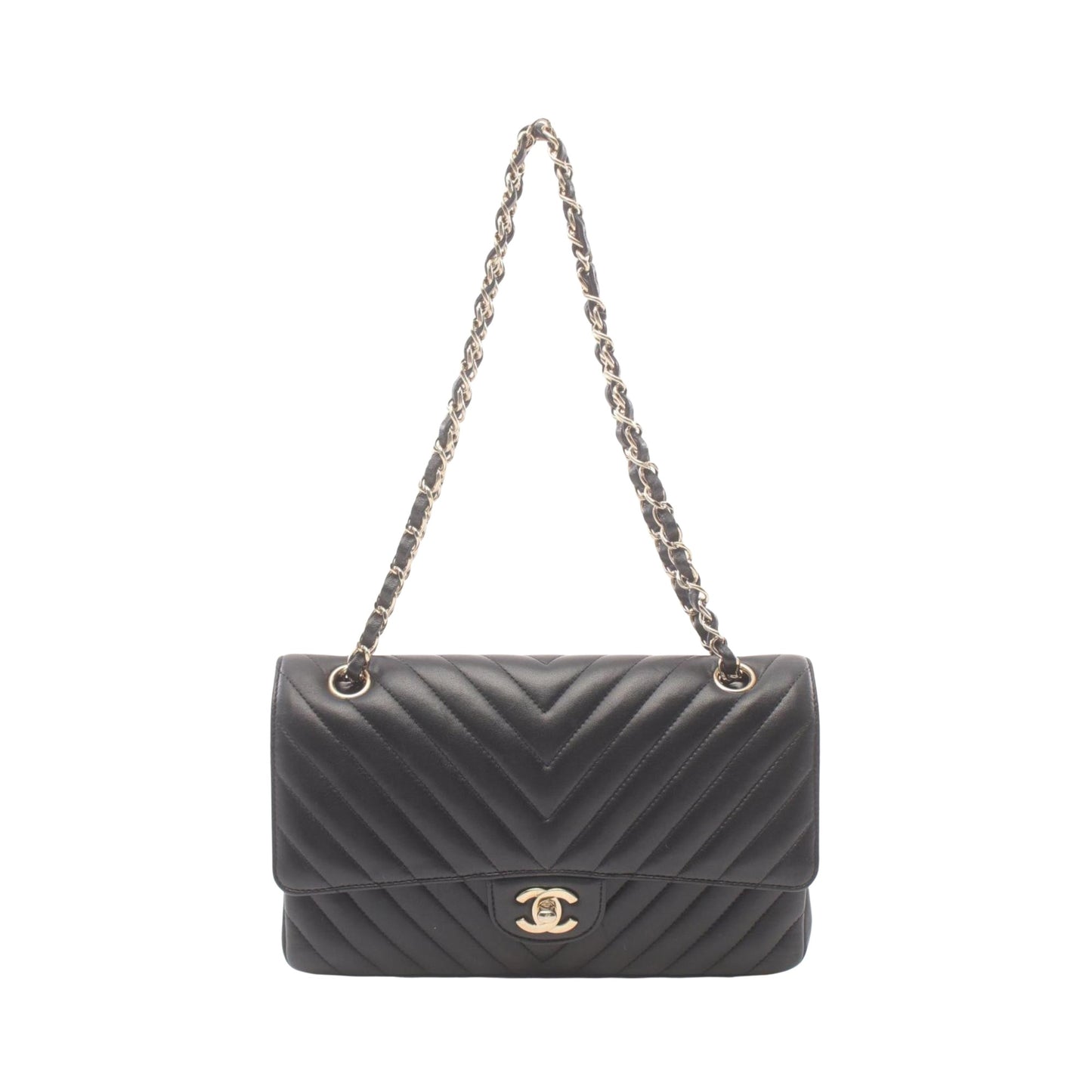 Chanel Timeless Black Leather Shoulder Bag