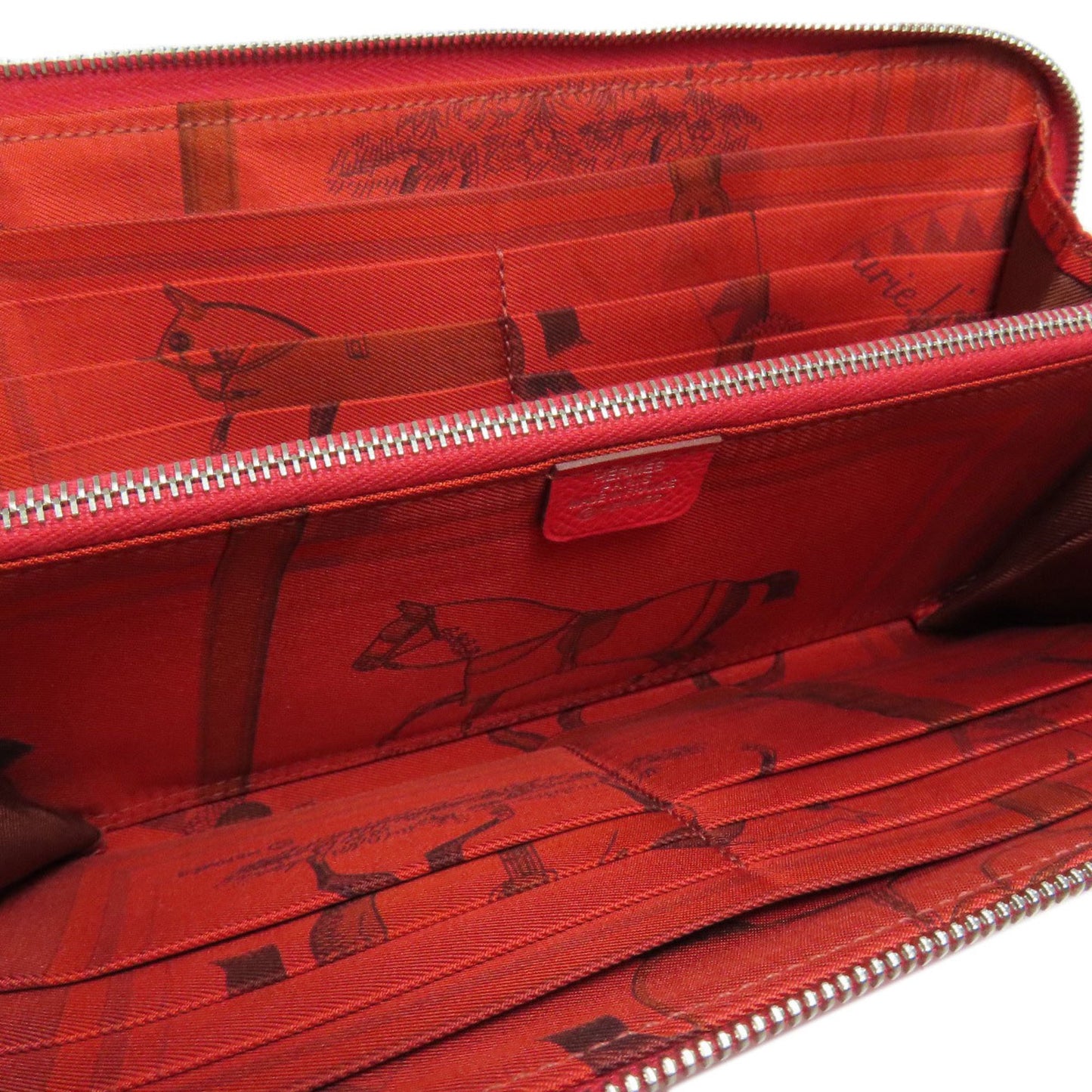 Hermès Silk'In Red Leather Wallet Accessories