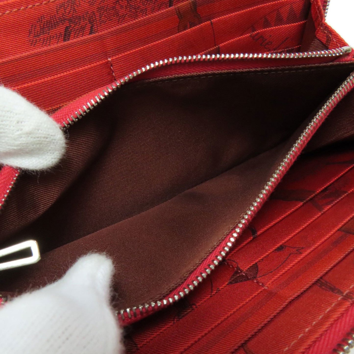 Hermès Silk'In Red Leather Wallet Accessories