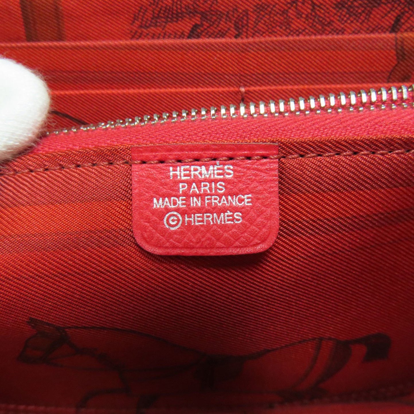 Hermès Silk'In Red Leather Wallet Accessories