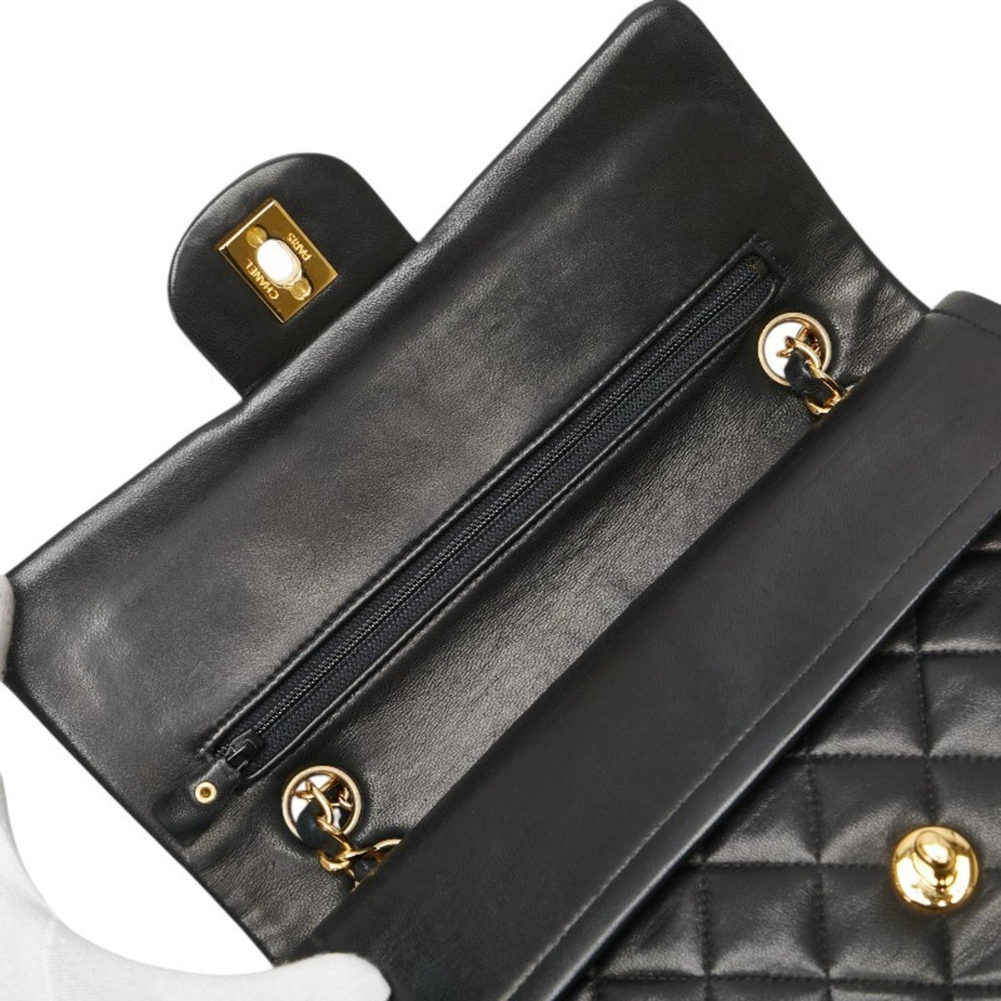 Chanel Timeless Black Leather Shoulder Bag