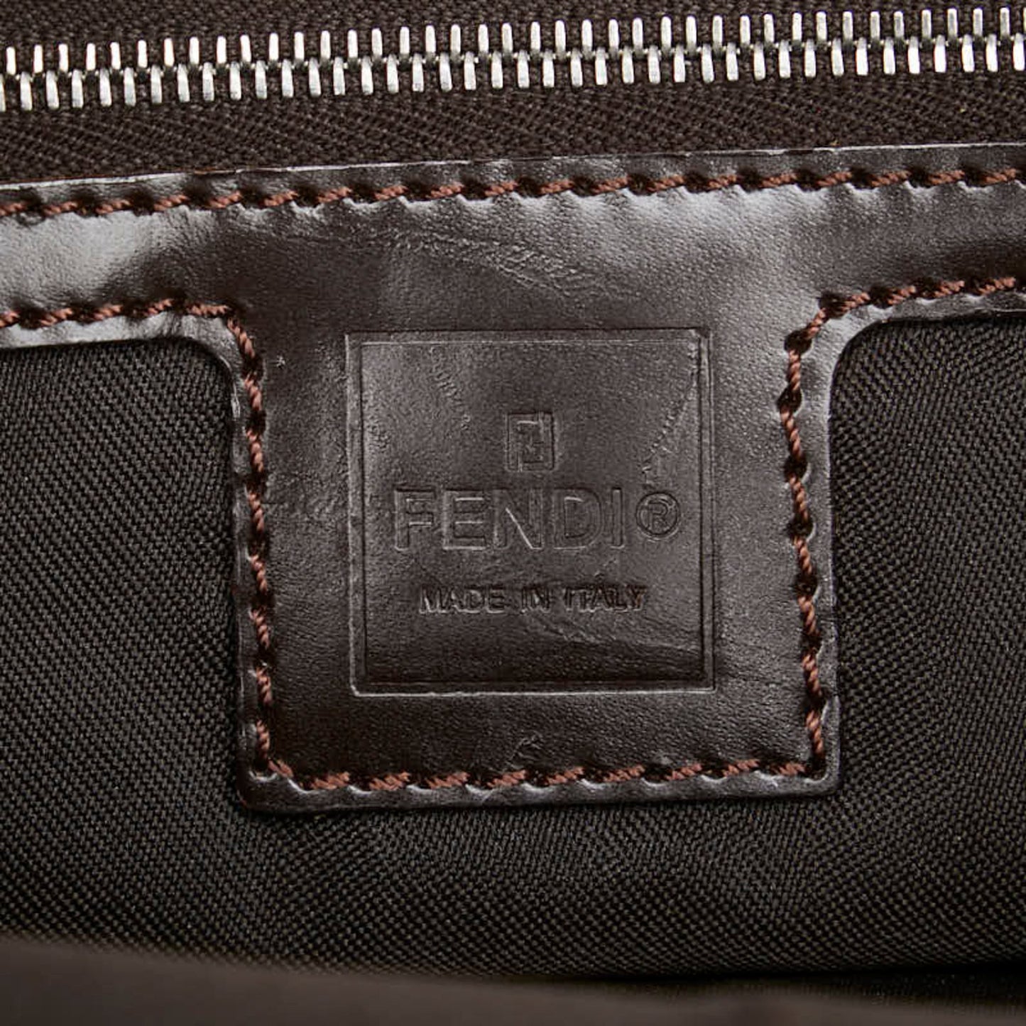 Fendi Mamma Baguette Brown Calfskin Hand Bag