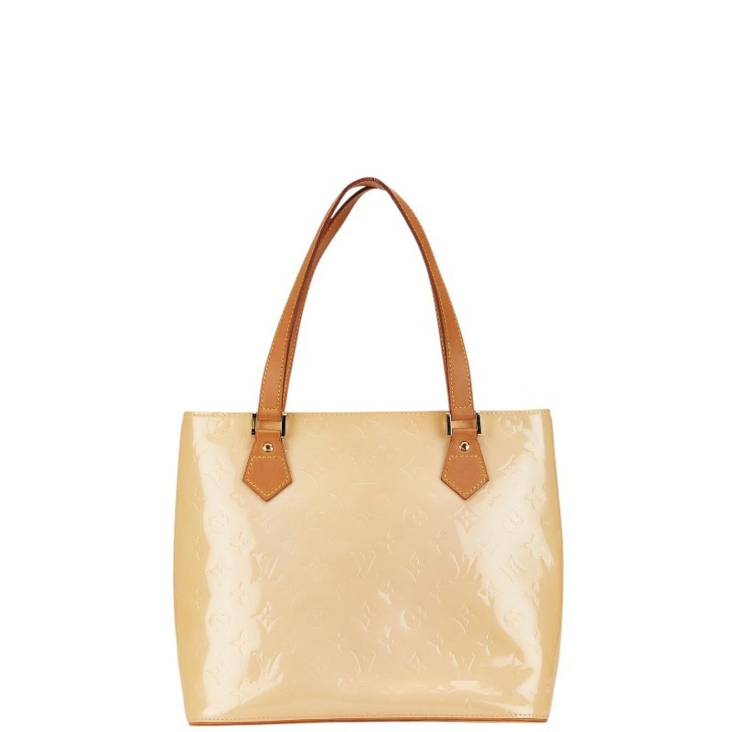 Louis Vuitton Houston Beige Patent Leather Tote Bag