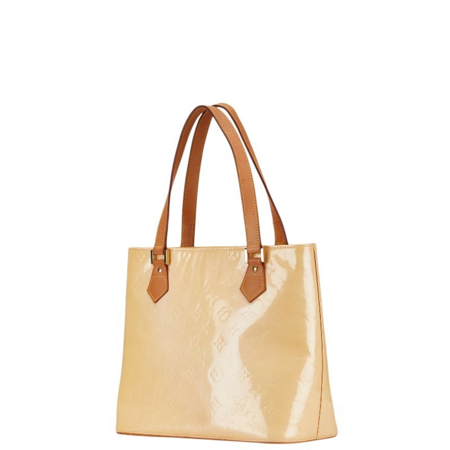 Louis Vuitton Houston Beige Patent Leather Tote Bag