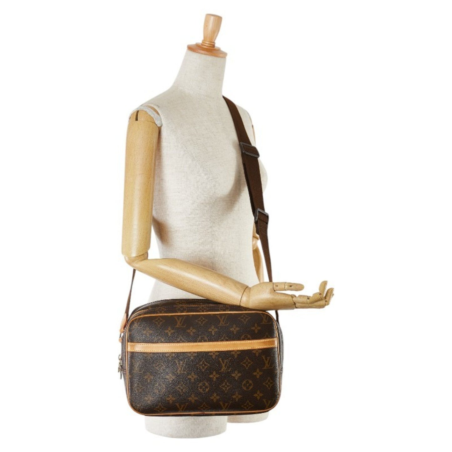 Louis Vuitton Reporter pm Brown Canvas Shoulder Bag