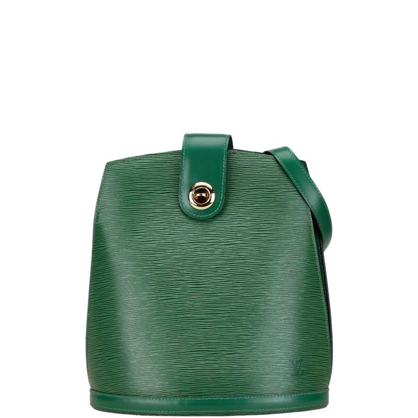 Louis Vuitton Cluny Green Leather Shoulder Bag