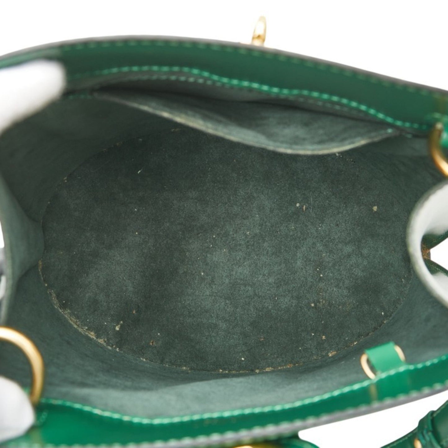 Louis Vuitton Cluny Green Leather Shoulder Bag