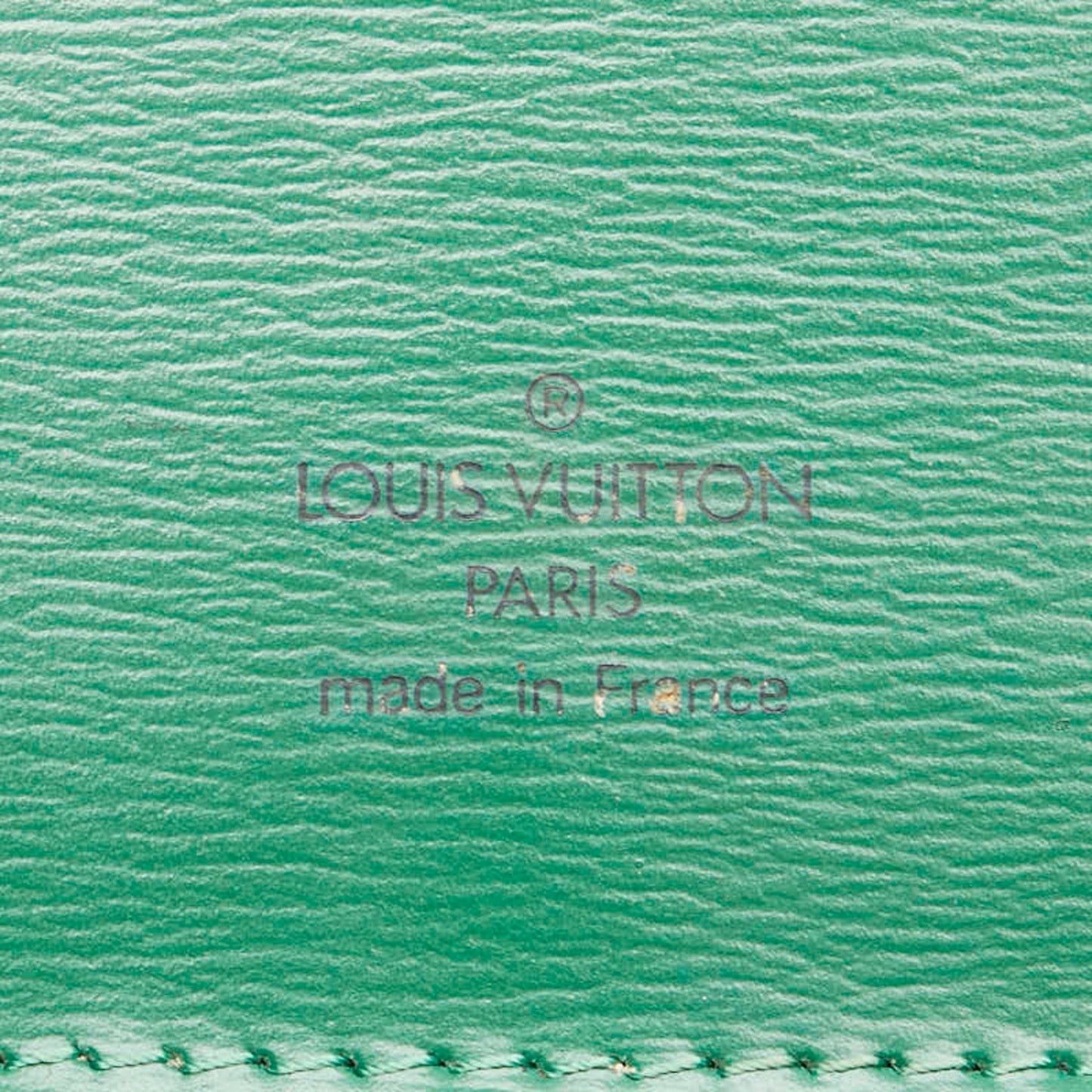 Louis Vuitton Cluny Green Leather Shoulder Bag