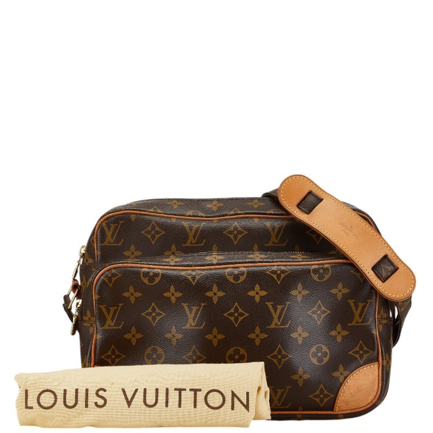 Louis Vuitton Nile Brown Canvas Shoulder Bag