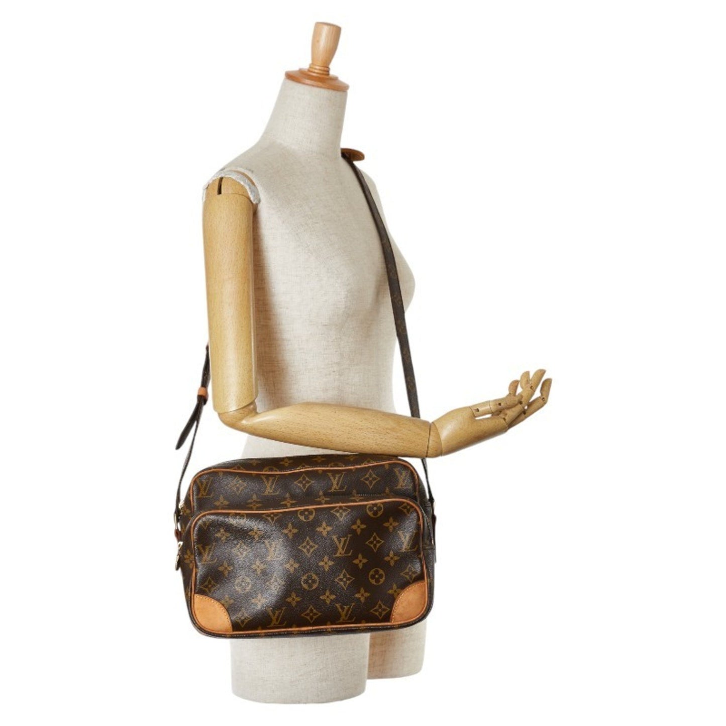 Louis Vuitton Nile Brown Canvas Shoulder Bag