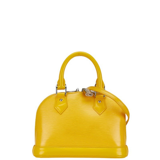 Louis Vuitton Alma BB Yellow Leather Hand Bag