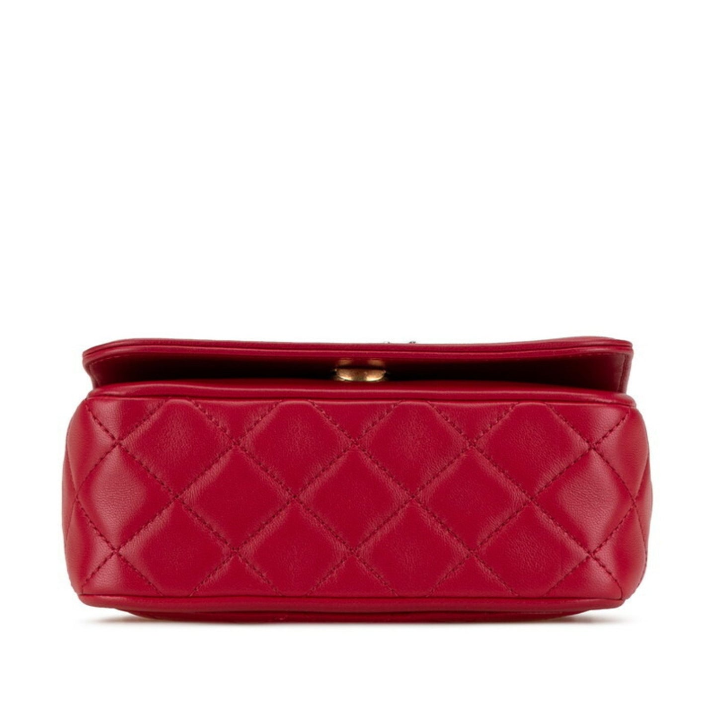 Chanel Coco Mark Red Leather Shoulder Bag