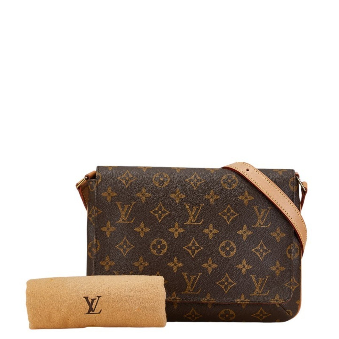 Louis Vuitton Musette Tango Brown Leather Shoulder Bag