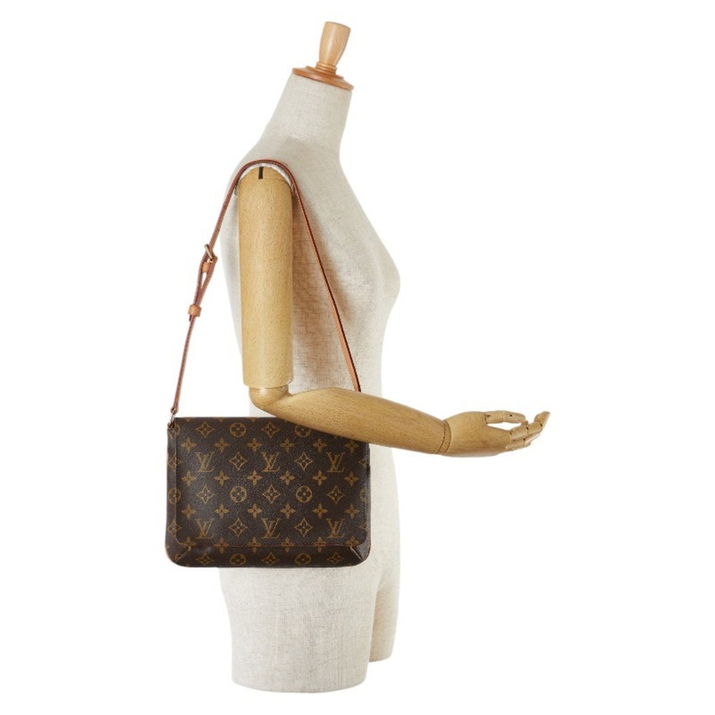 Louis Vuitton Musette Tango Brown Leather Shoulder Bag