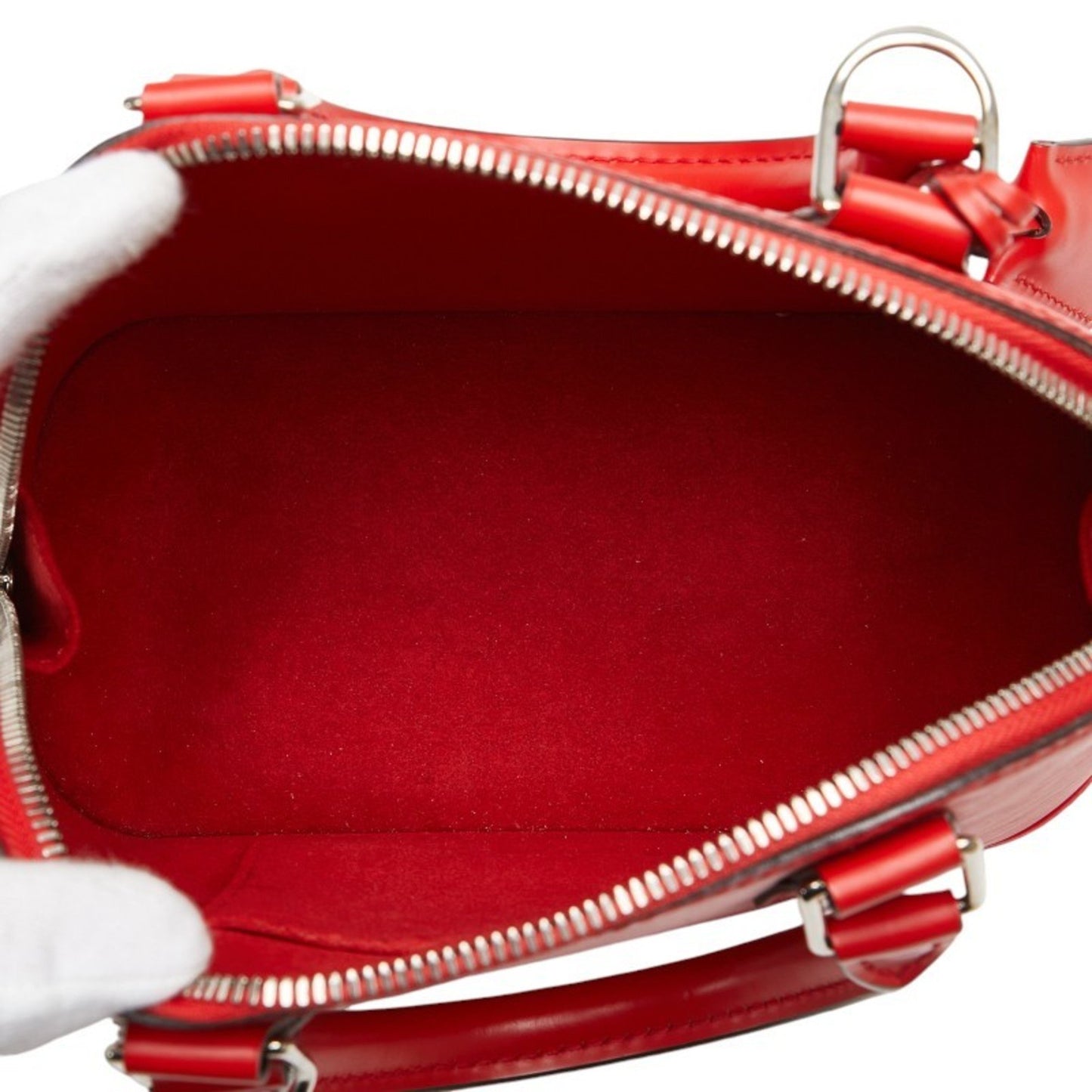 Louis Vuitton Alma BB Red Leather Shoulder Bag