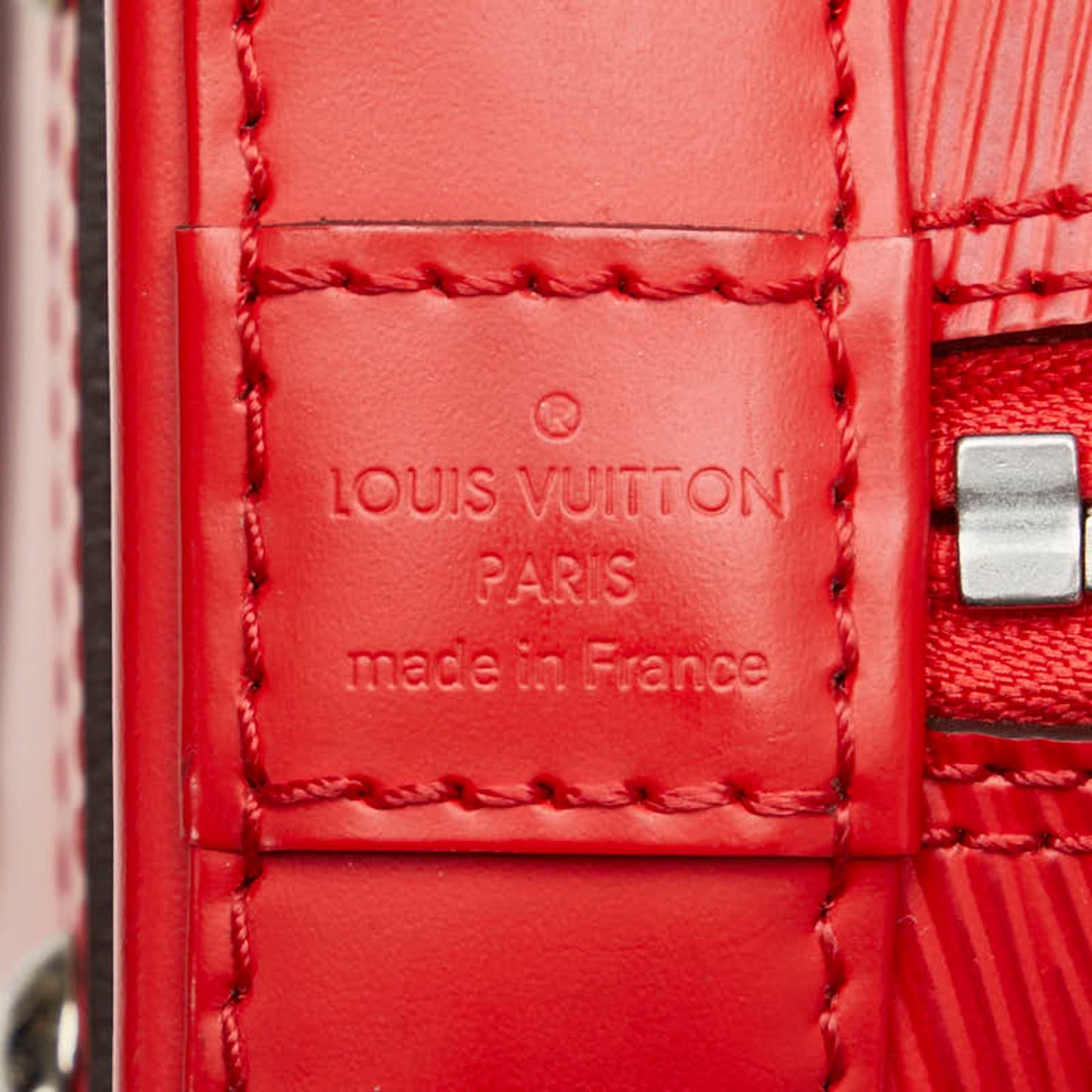 Louis Vuitton Alma BB Red Leather Shoulder Bag