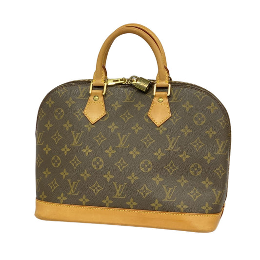 Louis Vuitton Alma Brown Canvas Hand Bag