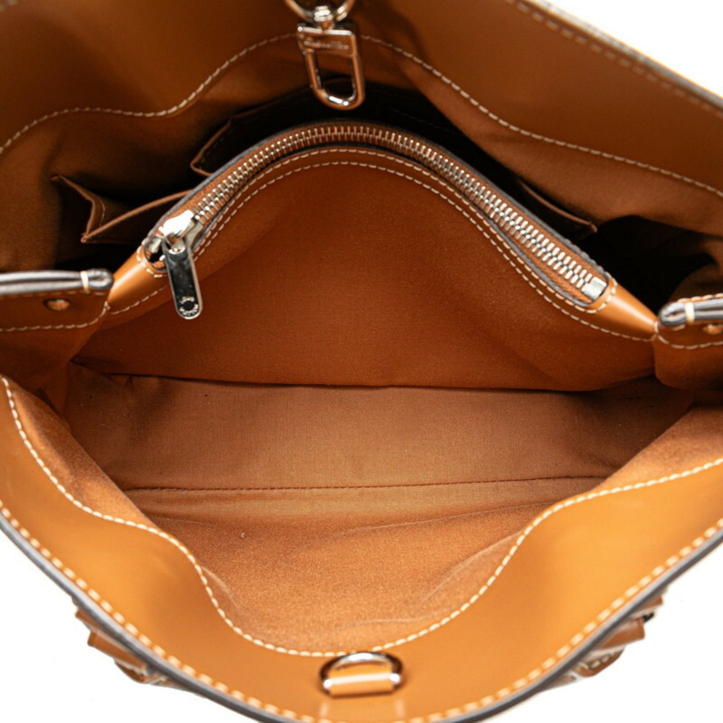 Louis Vuitton Brown Leather Tote Bag