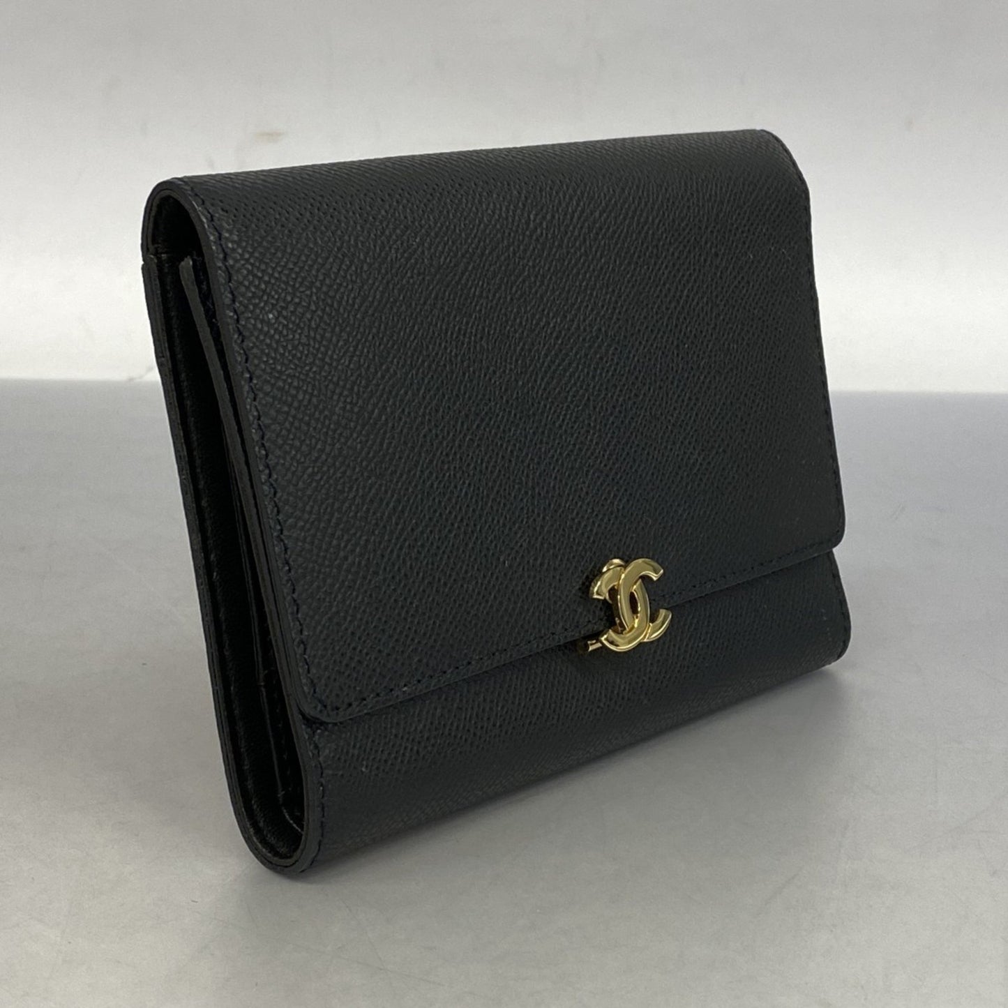 Chanel Black Leather Wallet Accessories