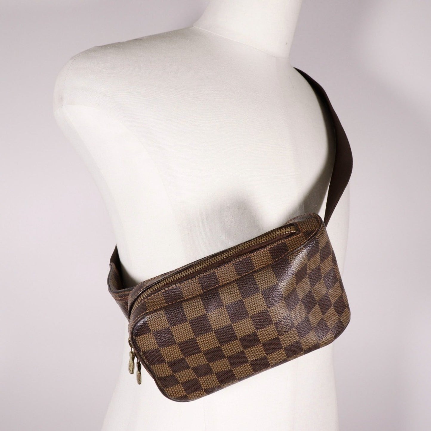 Louis Vuitton Geronimo Brown Canvas Shoulder Bag