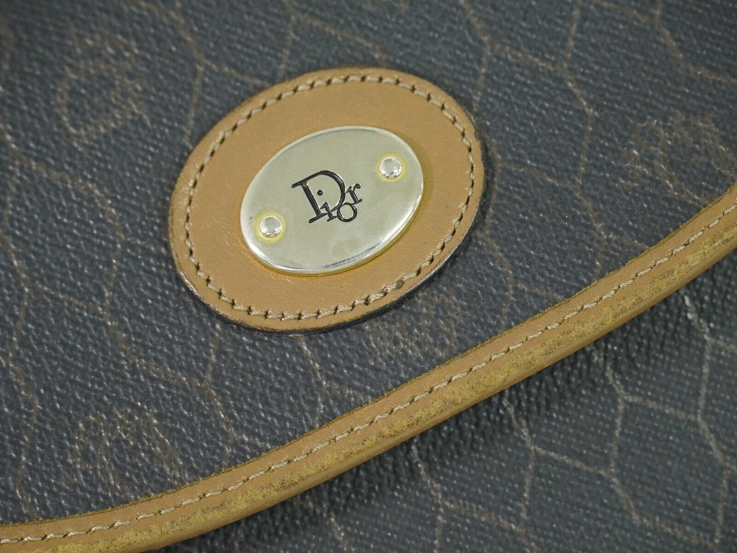 Dior Navy Canvas Shoulder Bag