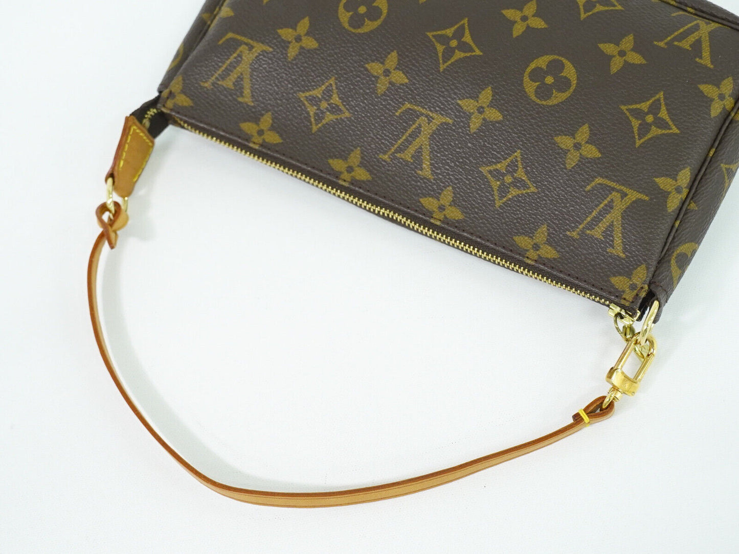 Louis Vuitton Pochette Accessoire Brown Canvas Clutch Bag