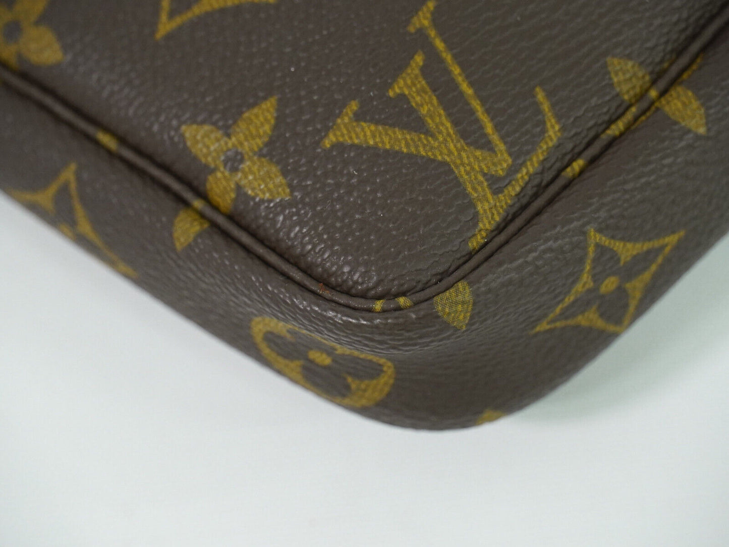 Louis Vuitton Pochette Accessoire Brown Canvas Clutch Bag